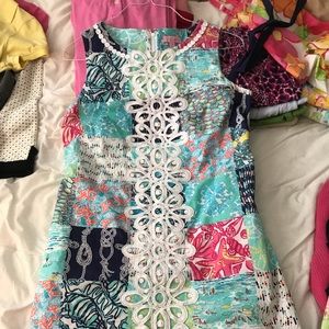 Patchwork shift dress